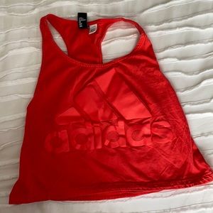 Adidas coral/red tank top